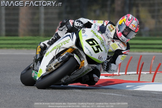 2009-09-26 Imola 1503 Variante alta - Superbike - Qualifyng Practice - Jonathan Rea - Honda CBR1000RR